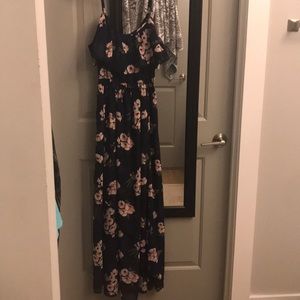 Abercrombie and Fitch navy and floral maxi dress
